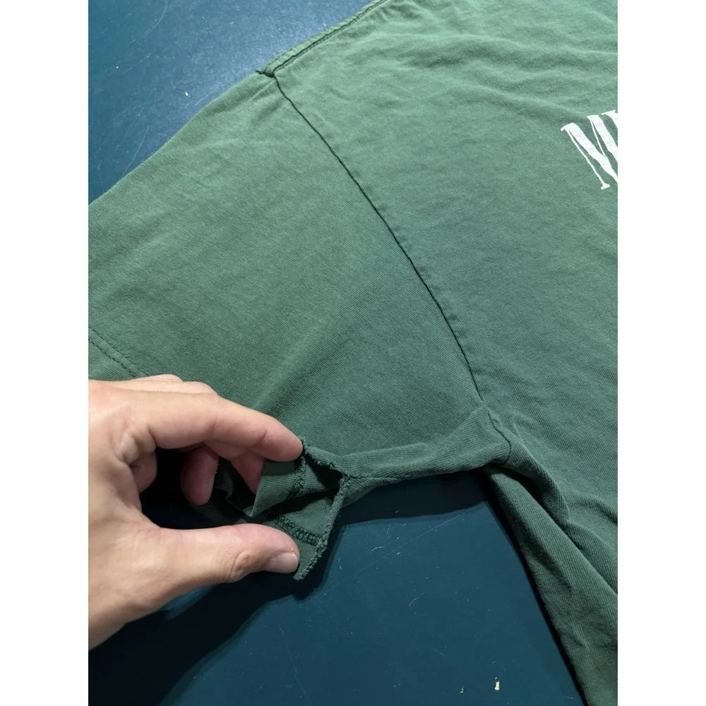 Vtg 90s Michigan State Basketball T-Shirt Men's Large Faded Green Breslin Center